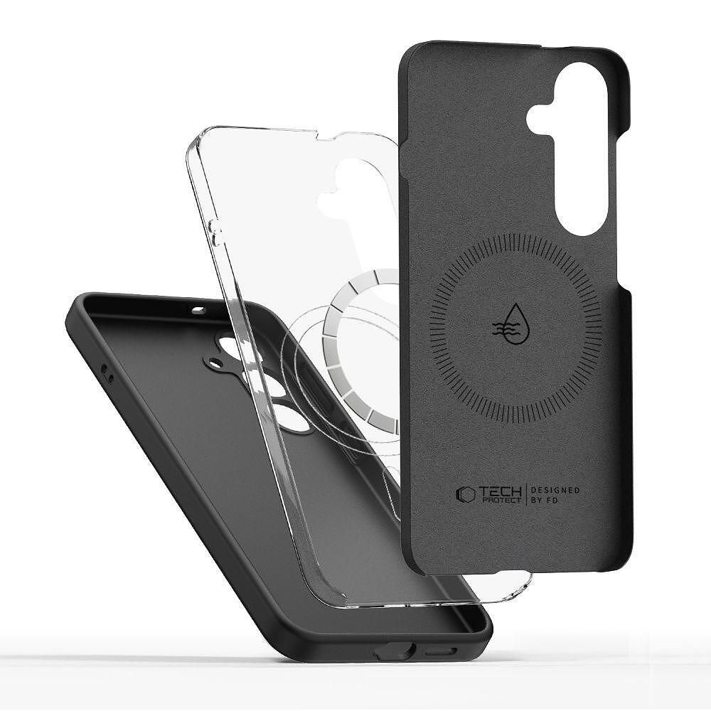 Кейс tech protect liquid silicone magsafe за samsung galaxy s25 black