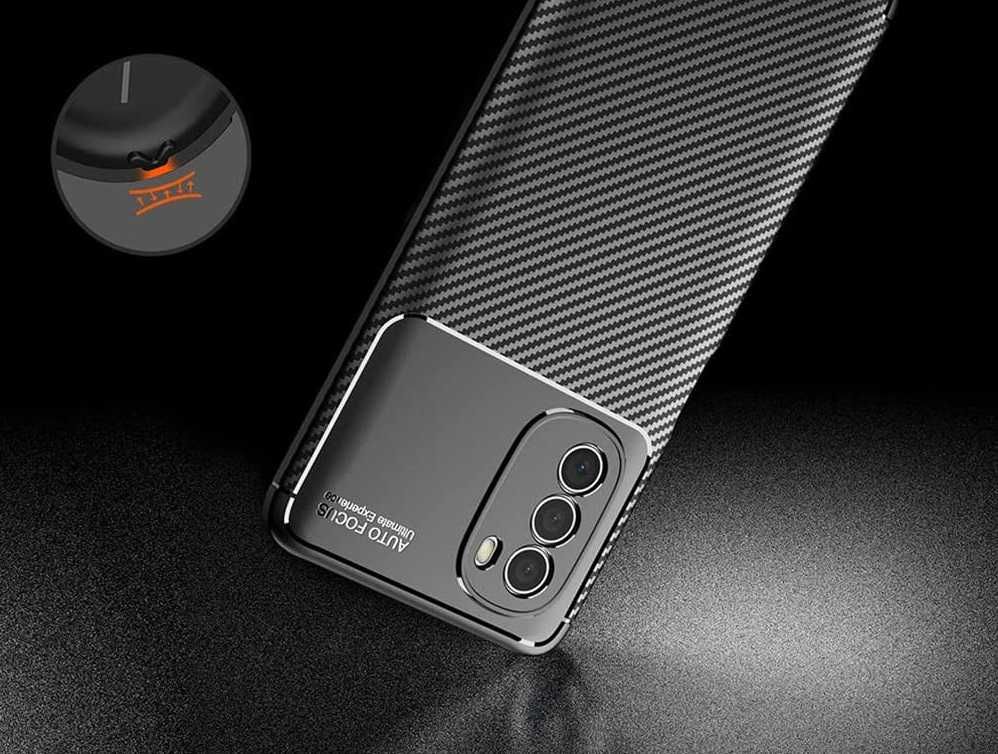 Husa Premium antisoc model Carbon pentru Motorola Moto G51 5G / G41