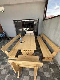 Комплект градинска маса с пейки