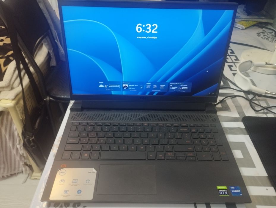 Dell g15 rtx 3050 labtop gpu i7 оперативка 16гб место на диске 475гб