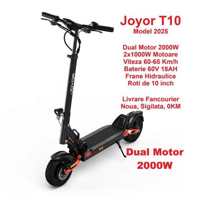 ️Sigilata NOUA‼️JOYOR T10‼️2025‼‼️Dual Motor 2000W‼️65Km/h‼️Bat 60V‼️