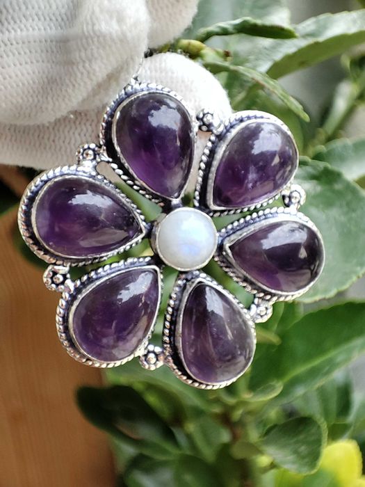 925 Pandantiv argint cu ametist