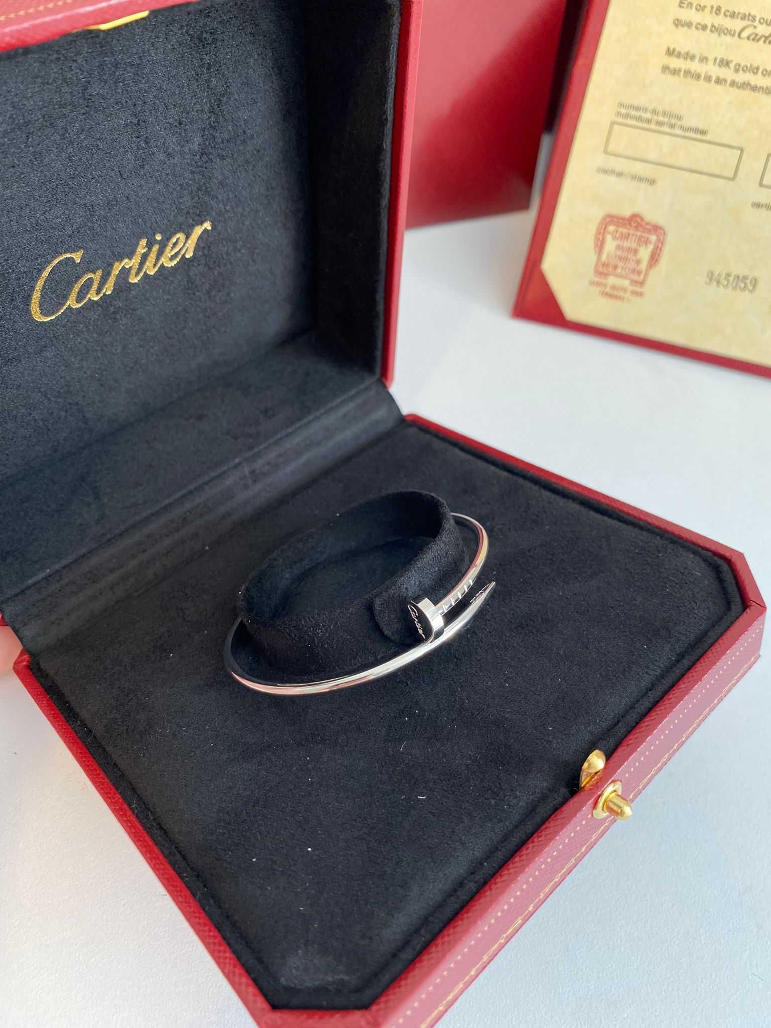 Brățară Cartier Cui Smal 15 aur alb 750