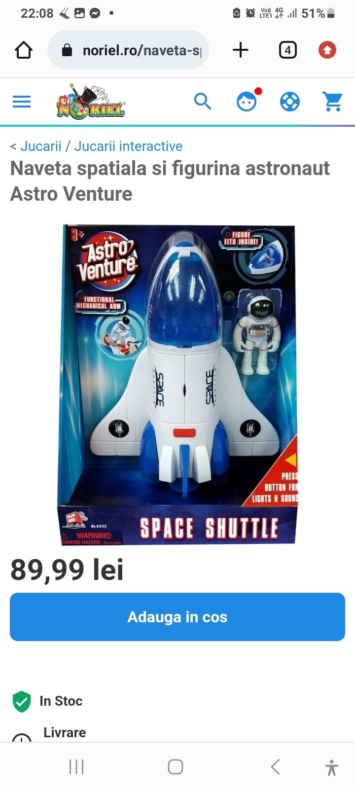 Nava spatiala cu astronaut