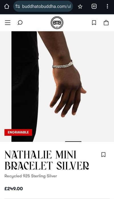 Сребърна гривна Buddha to Buddha