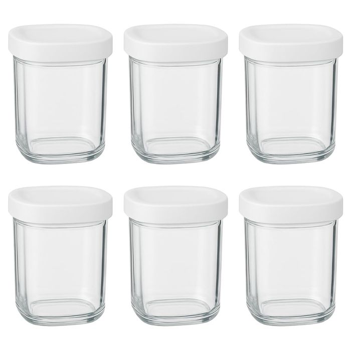 Seb, XF1001E1 6 borcane de iaurt din sticlă, 140 m pentru aparar iaurt