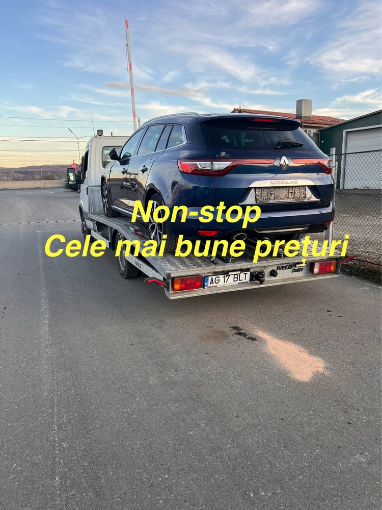 Tractari auto Pitesti Non-Stop, Transport marfa pe platforma,