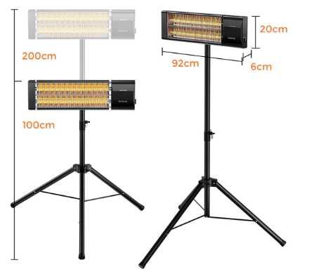 incalzitor maxoak cu infrared cu trepied