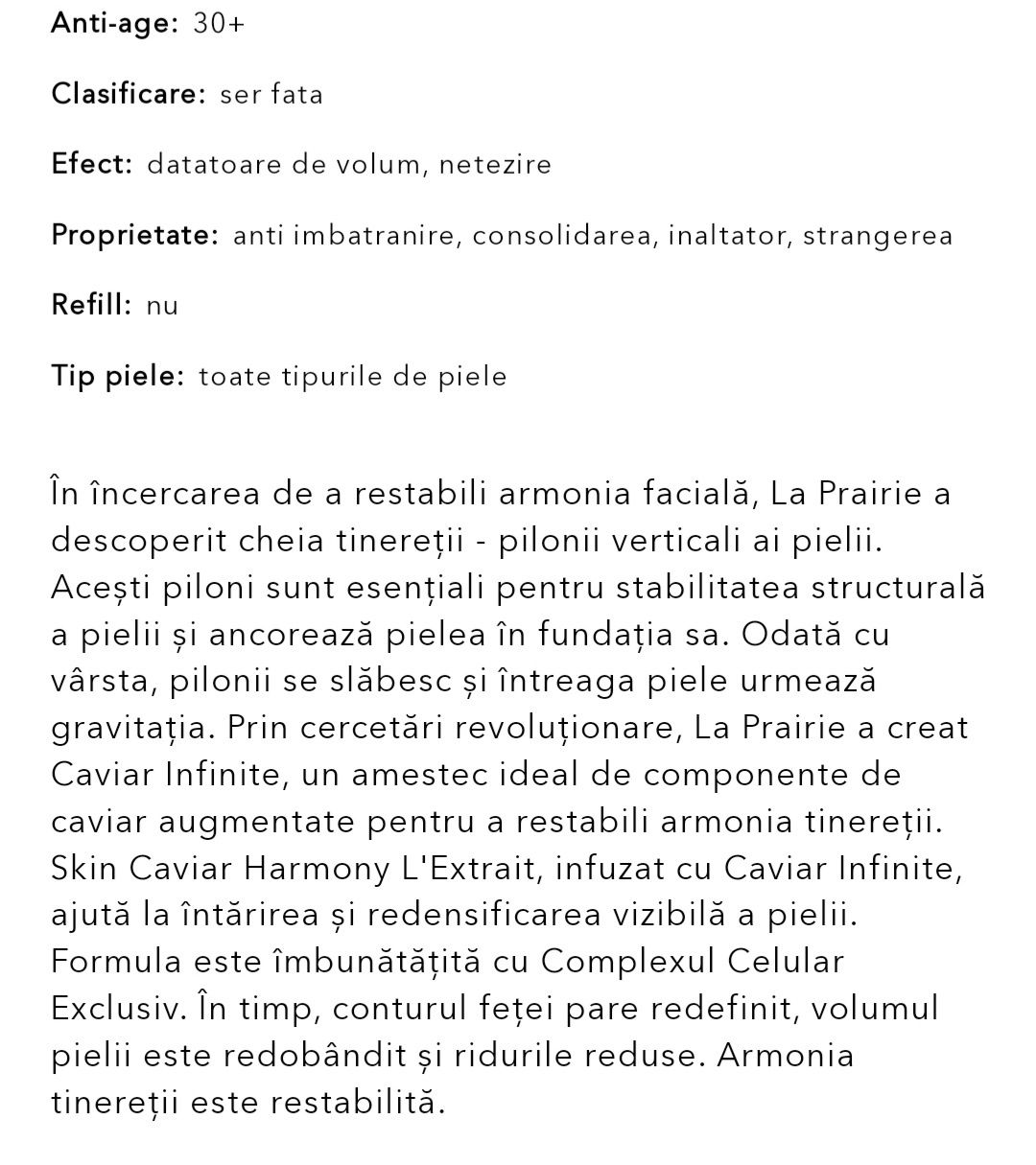 La Prairie Skin Caviar Harmony L'Extrait ser fata