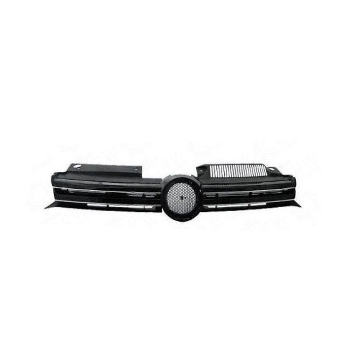 Grila masca radiator Vw Golf 6 (5k), 10.2008-2013, parte montare centrala, neagra, deschisa, 9518055R,