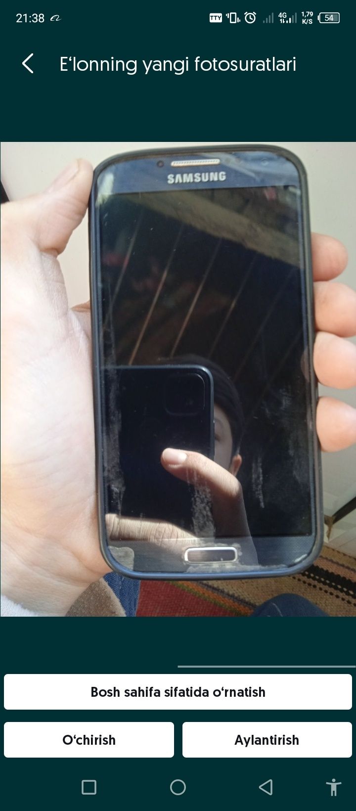 Samsung galaxy S4 zor telefon faqat abyomga iphone 5dan balandiga