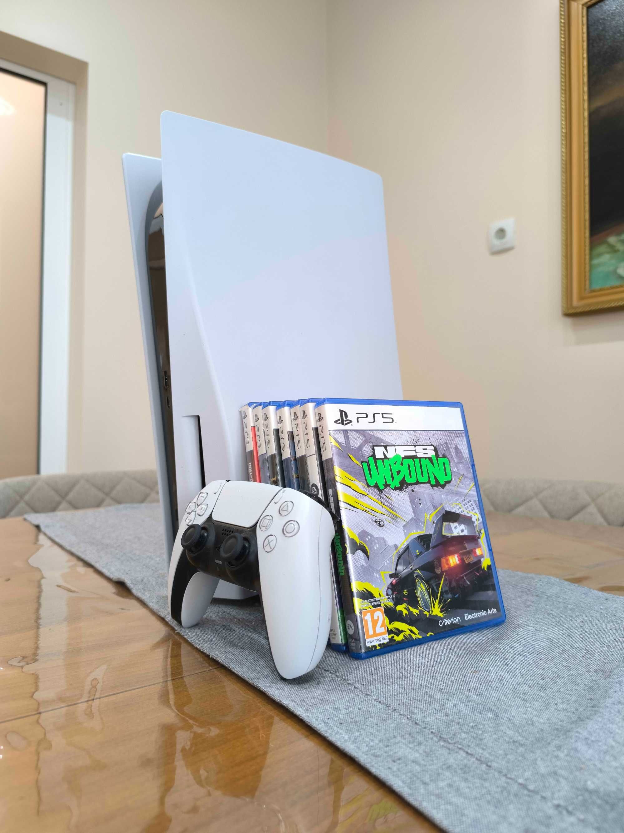 PlayStation 5 + 10 игри – Много Добро състояние!