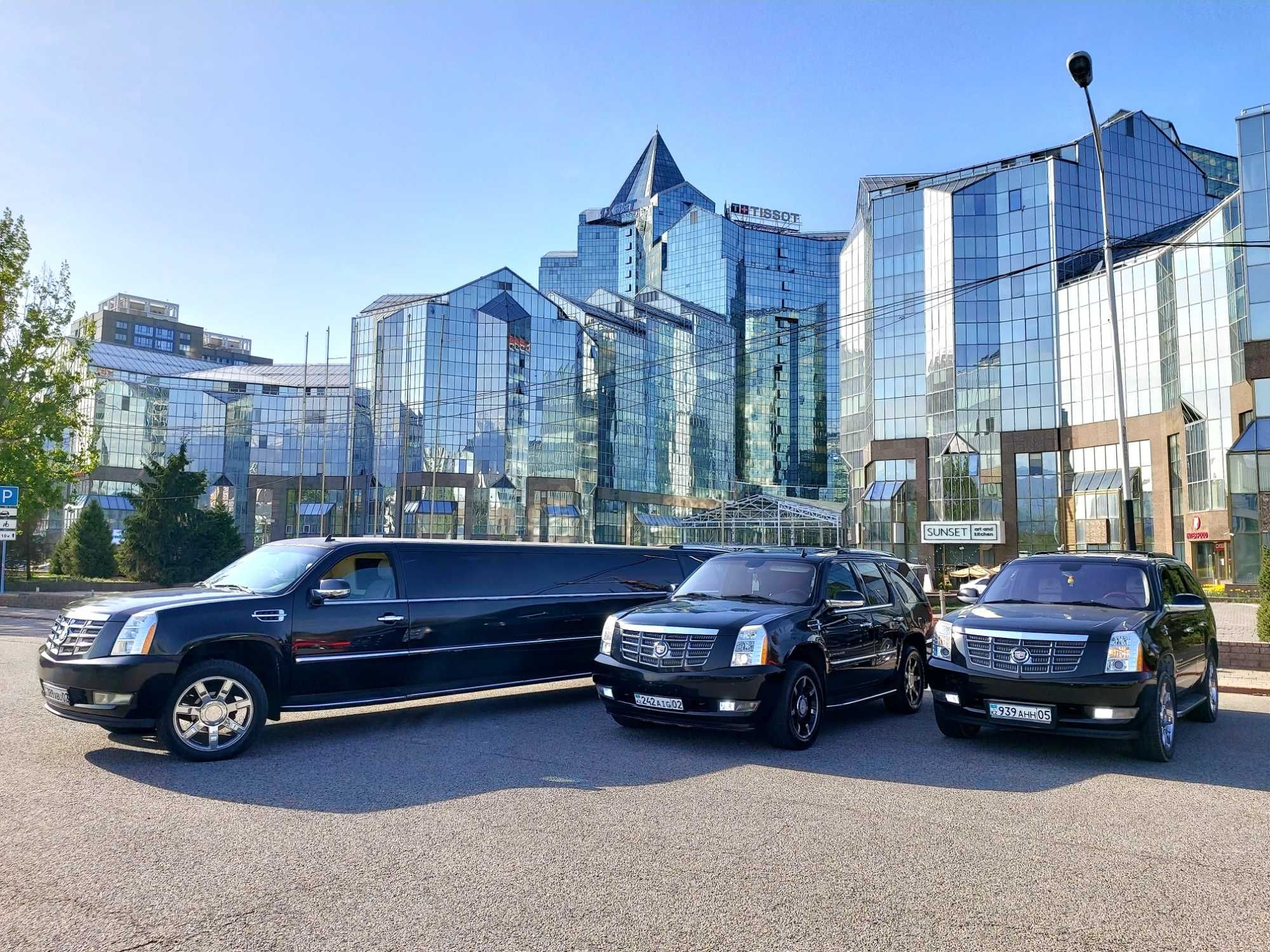 Прокат аренда лимузина Cadillac Escalade в Алматы