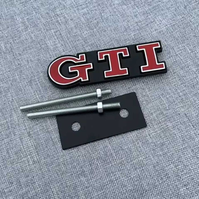 Emblema Metalica GTI GTD + Suport pentru Grila Bara Fata VW Volkswagen