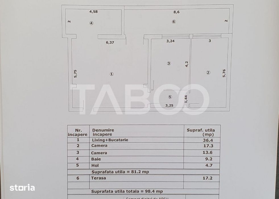 Apartament 3 camere decomandat 81 mp utili + terasa 17 mp nou 2025