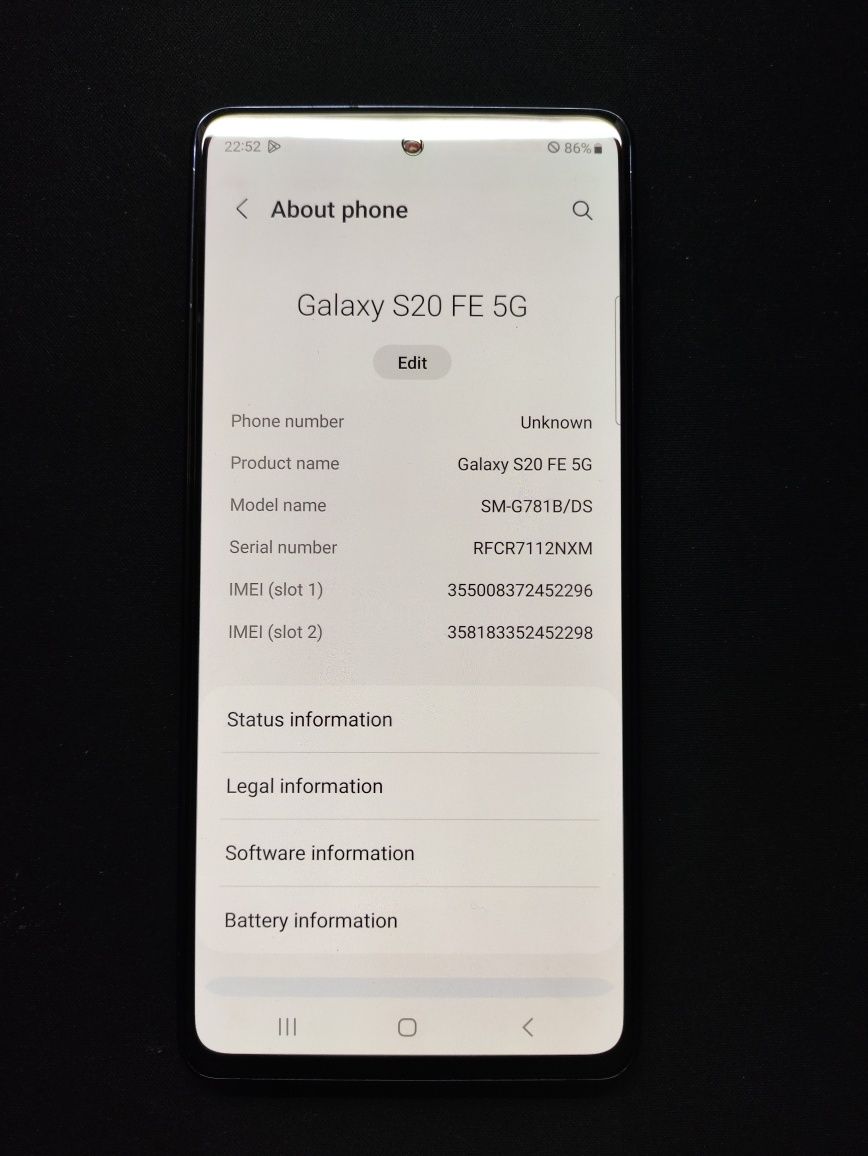 Samsung Galaxy S20 FE 5G 6 GB / 128 GB