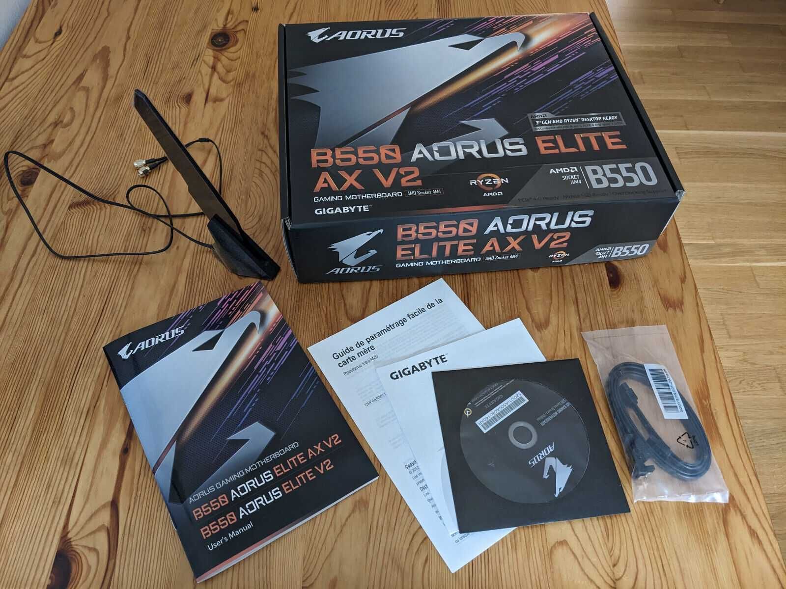 AORUS B550 Elite AX V2 + AMD Ryzen 5 5600X + 32 GB RAM - комбо