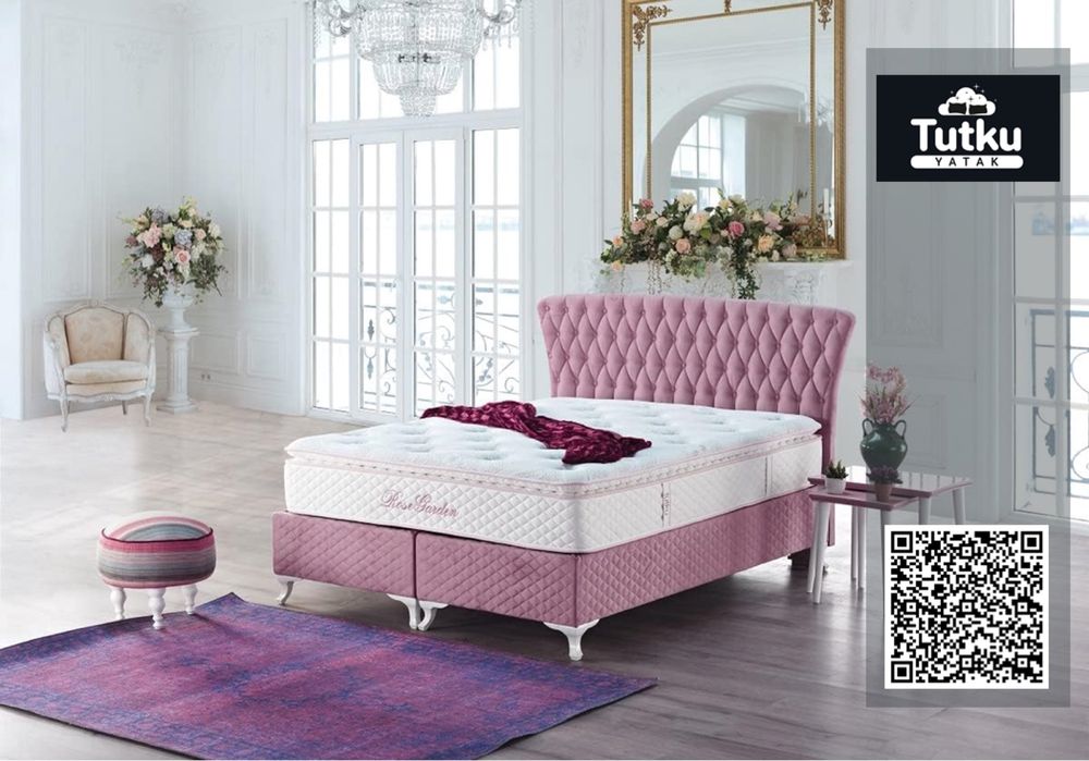 Тапицирано легло Rose Garden с матрак