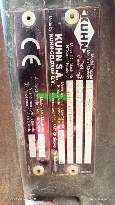 Kuhn 2 qatorlik silyos kambayin pichoqlari yangi qoʻyilgan ishga tayyo