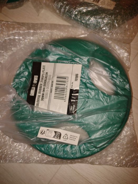 Vând halteră Gorilla Sports 35 kg, bara Z, discuri cauciucate, Nou