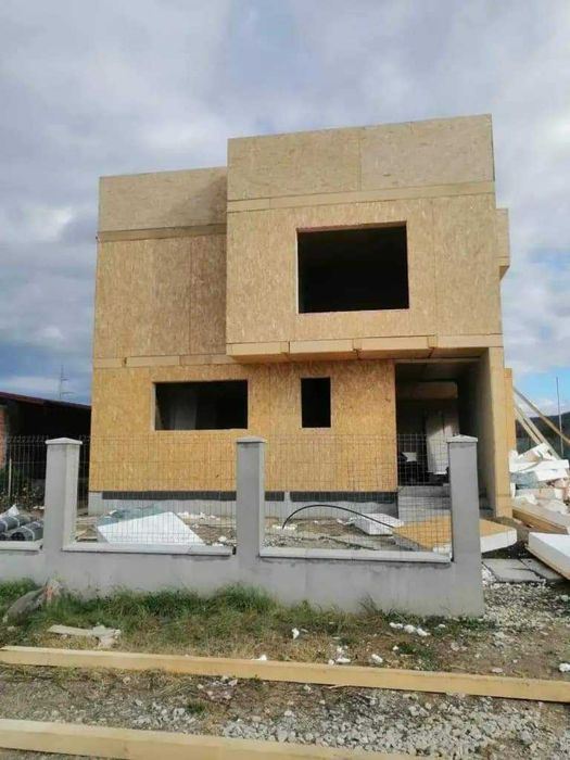 Cabana stil A-Frame, Casa, Foisoare si Terase din structura de lemn