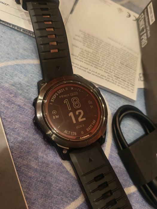 Garmin Fenix 7 Pro Sapphire Solar, 47 мм, черен