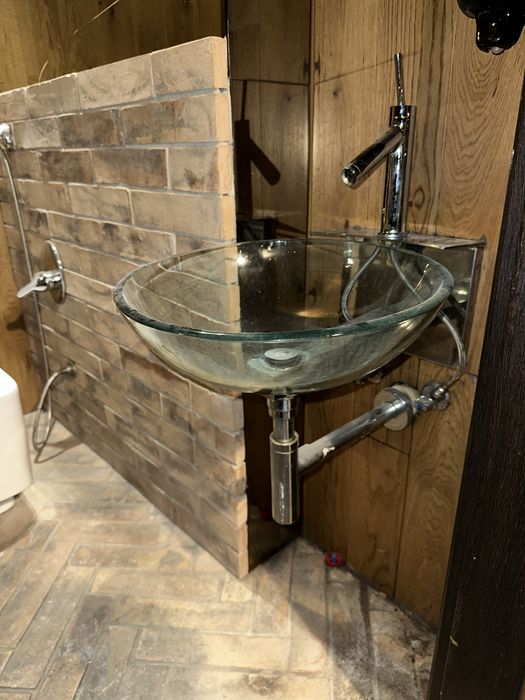 Стъклена мивка със смесител GROHE