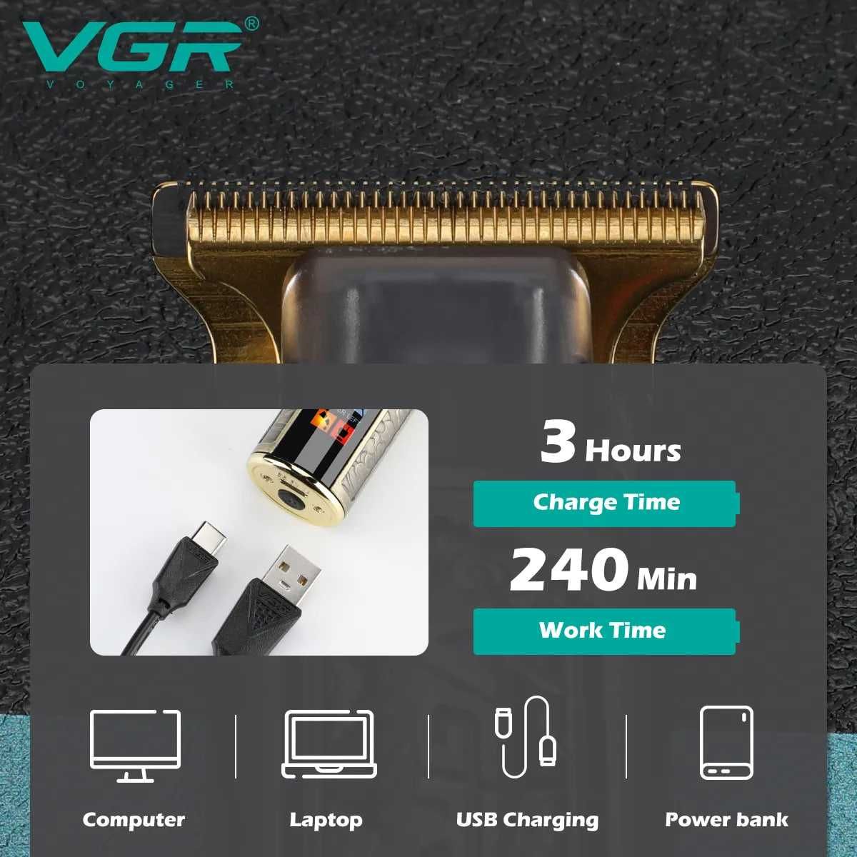 VGR V-073 Машинка для стрижки волос! Триммер для бороды