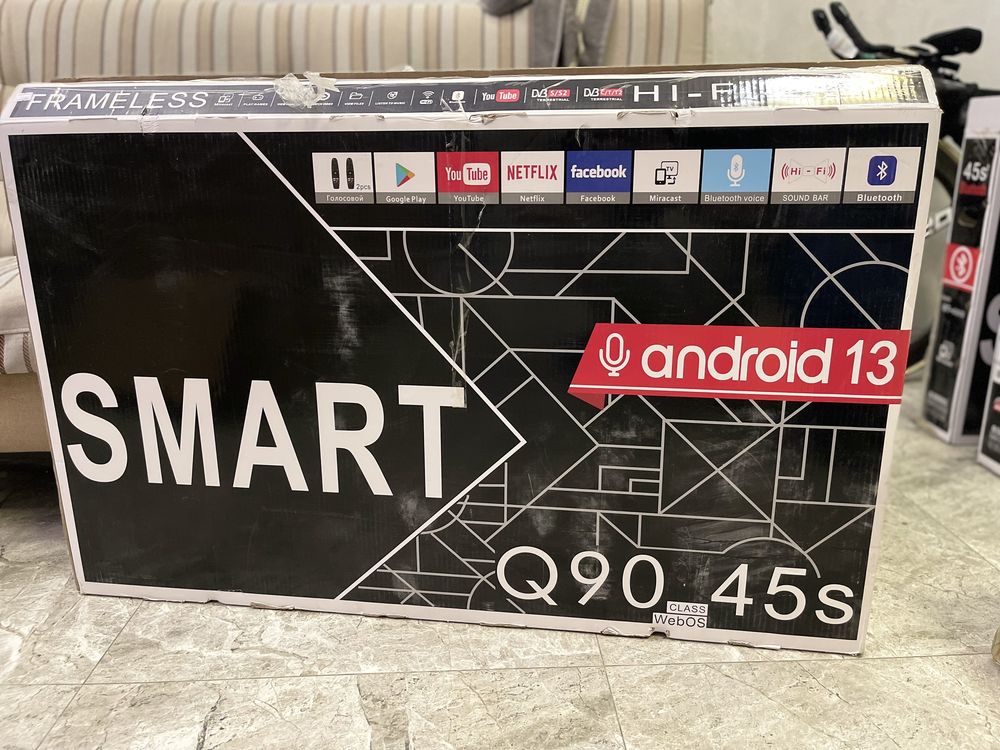 Телевизор Smart Q90 45s android 13 Нур ломбард код товара 1844