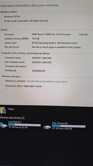 Calculator Gaming Compact Ryzen 5, Nvidia GTx, 16GB Ram, SSD