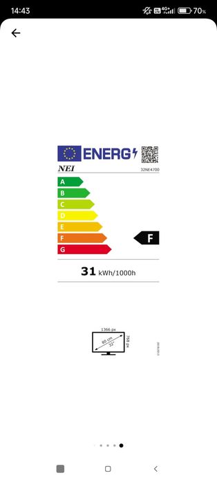 Televizor Nei, 80 cm, Smart, HD, LED