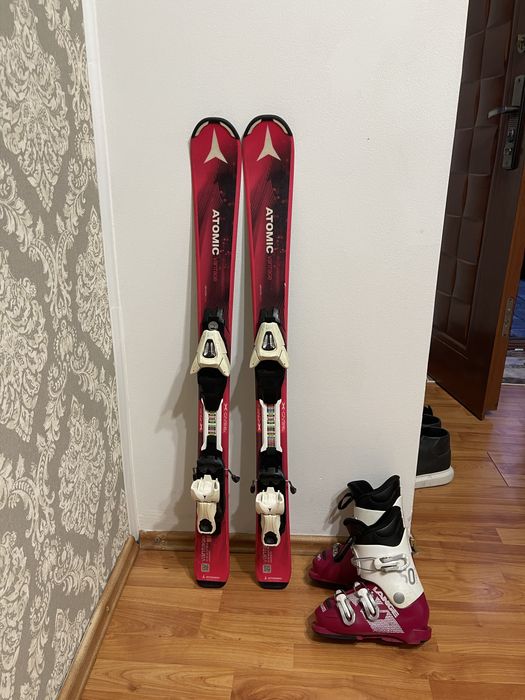 Schiuri copii 100 cm atomic cu clapari skiuri ski