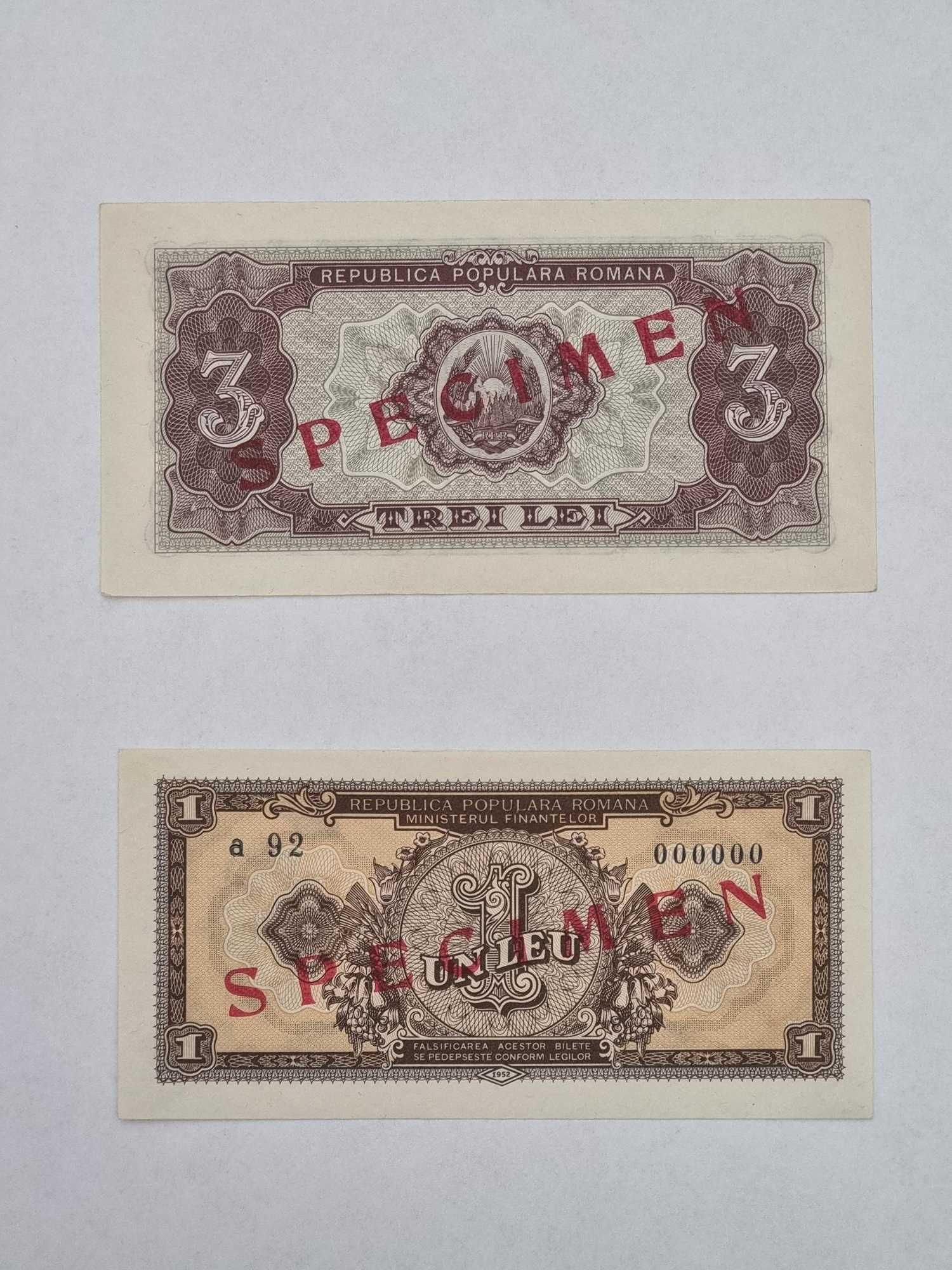 Colectie 8 bancnote romanesti vechi, foarte rare, “SPECIMEN”, UNC!