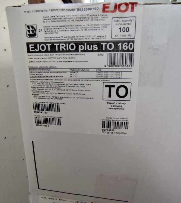 Дюбел пластмасов Ejot за изолация