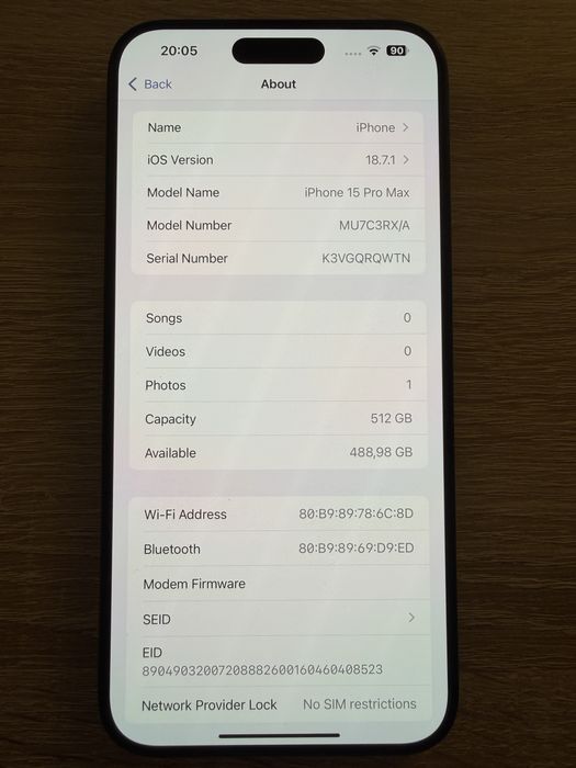 Iphone 15 ProMax 512 GB Neverlocked 83% baterie full box