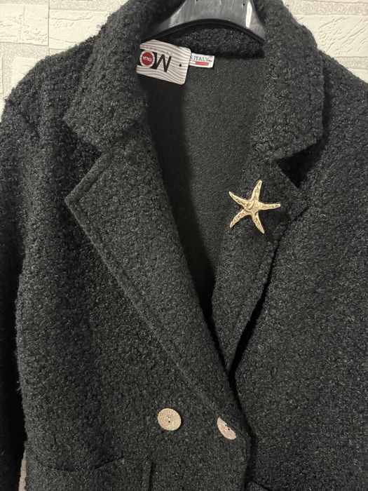 Дамско палто в черно и бежово