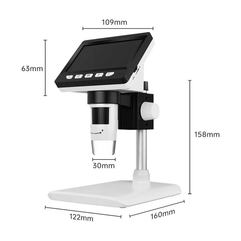 Video microscop cu ecran,acumulator,stand