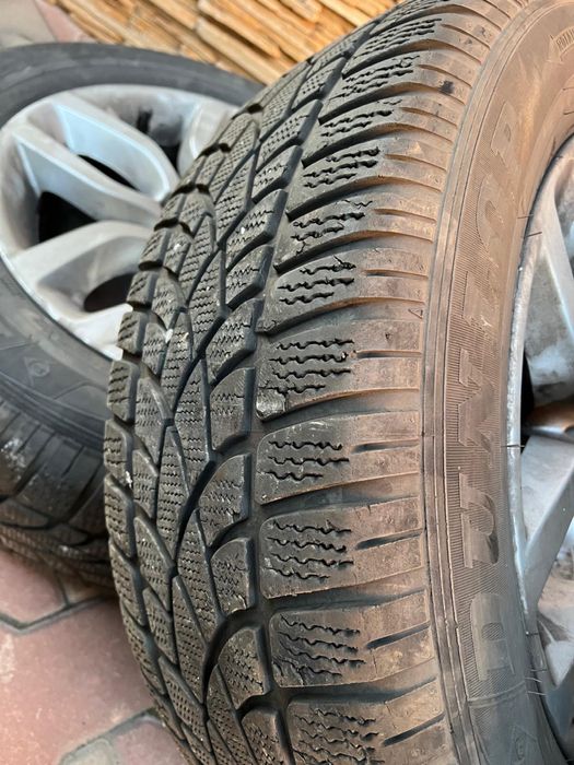 Set 4 roți jante originale R17 + anvelope RUNFLAT Dunlop iarna BMW x3