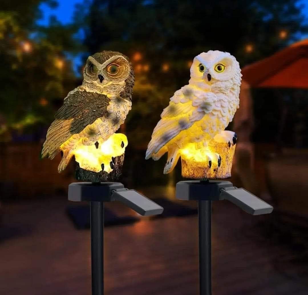 LED соларна лампа бухал