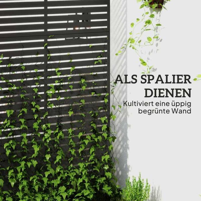 Метален параван за стая Outsunny  декоративен параван за вътрешен двор