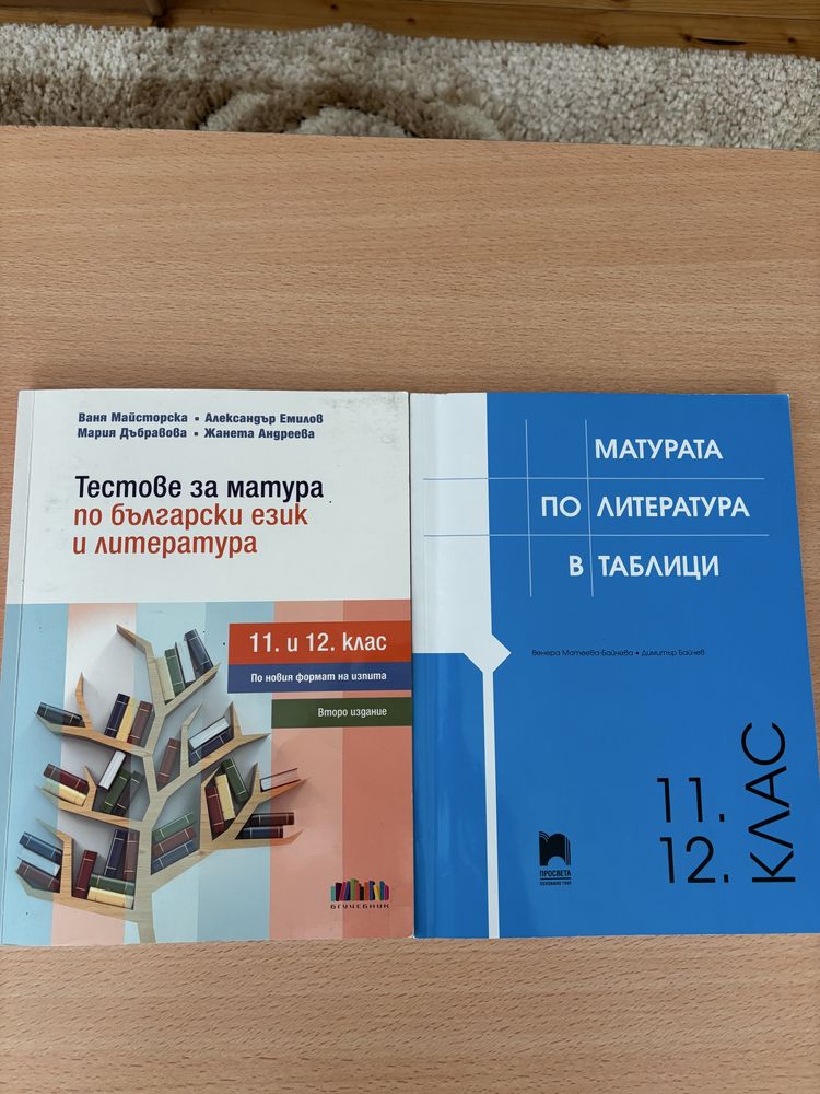 Учебни помагала за матура след 12ти клас