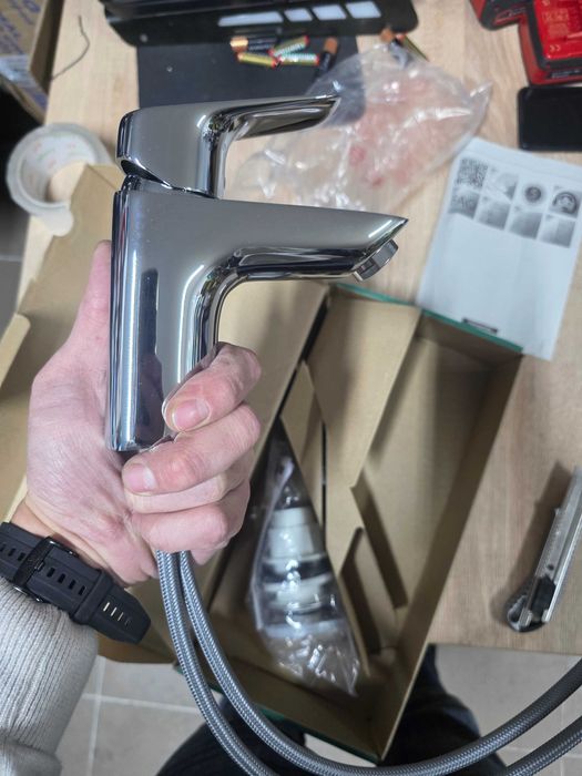 Hansgrohe Logis - Baterie lavoar cu scurgere Push-Open, crom 71077000