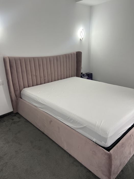 Pat tapitat, lada si somiera rabatabila 180x216