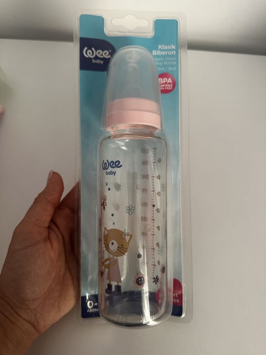 Set NOU biberon sticla Wee 250ml si geanta izoterma Miniland