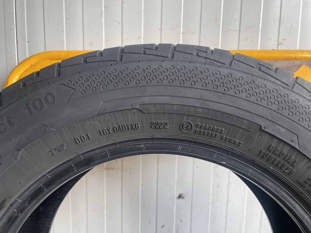 2бр. Continental VanContact 100 215/65/16C, 7мм грайфер, ДОТ 2022