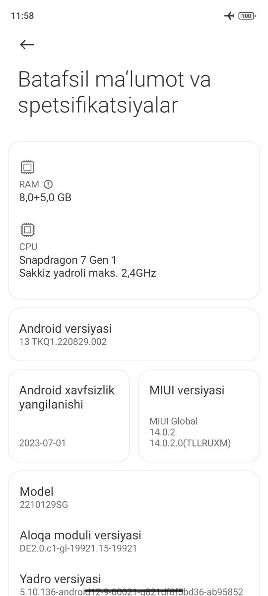 Mi 13 lite 8+5/256 Gb