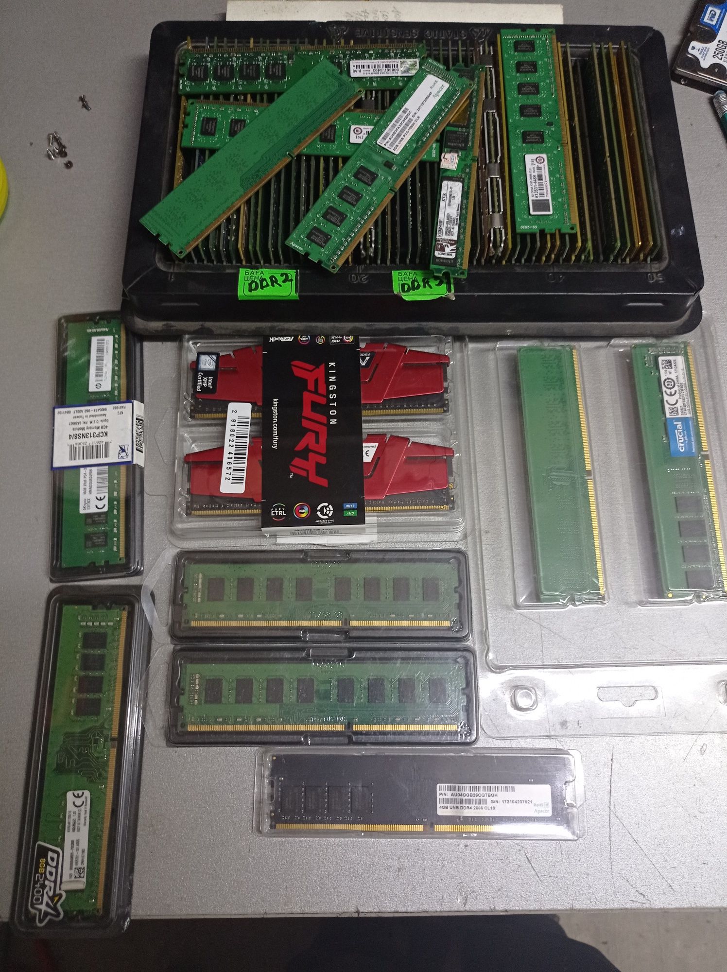 Оперативная память,Озу,DDR2, DDR3, DDR4