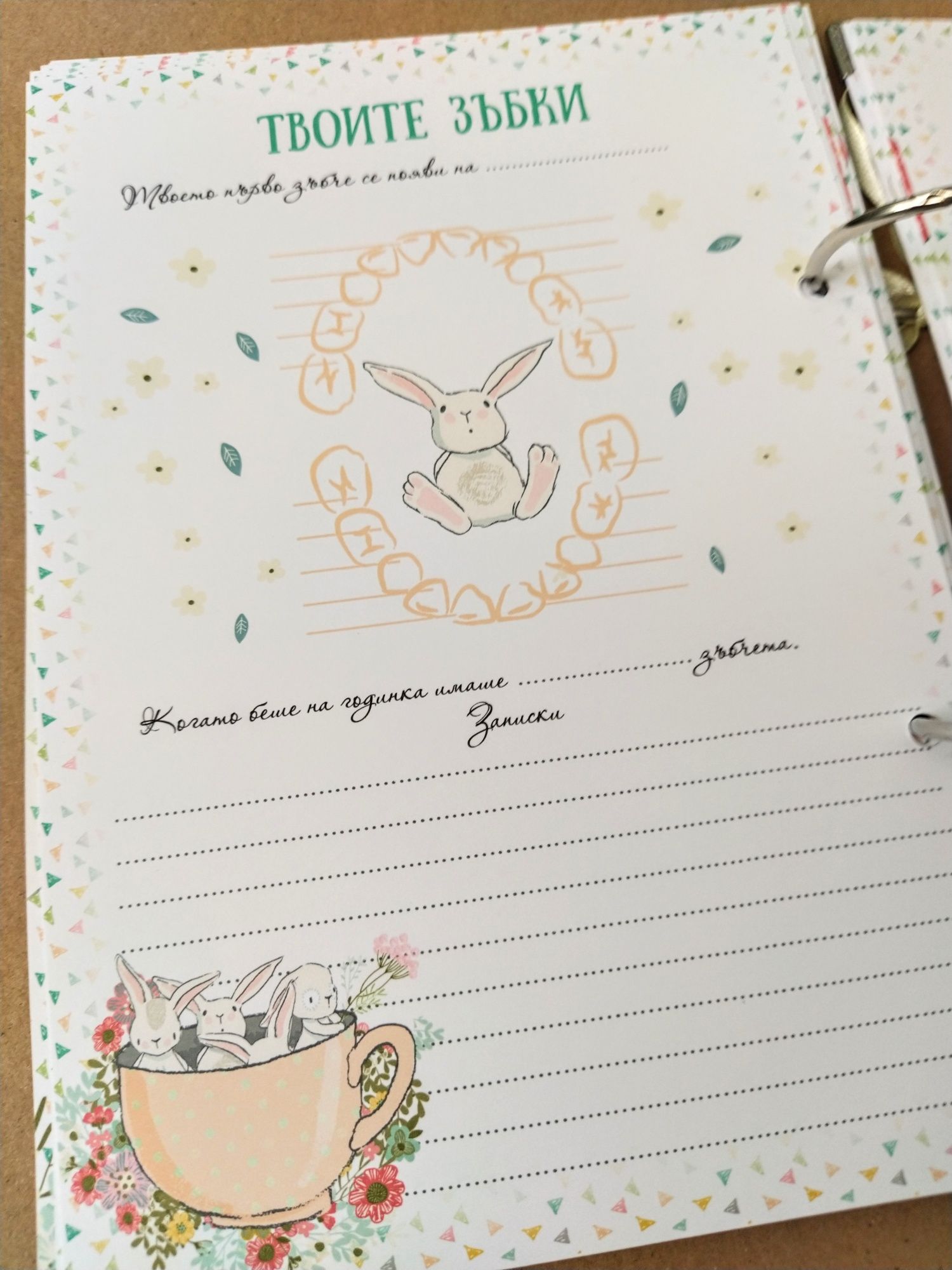 Албум - дневник за бебе със зайчета
