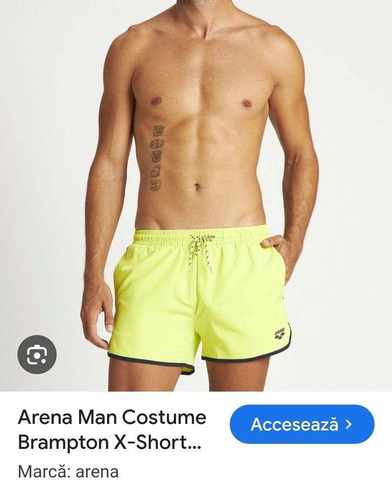 Sort plaja copii ARENA Brampton Jr Short Swim Trunks - varsta 14 Ani