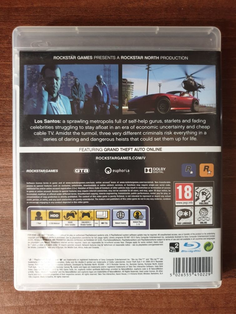 GTA 5/Grand Theft Auto V PS3/Playstation 3